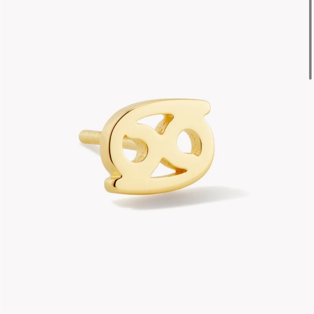 Cancer Single Stud Earring in 18k Gold Vermeil